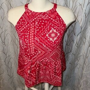 NWT   Red halter blouse.